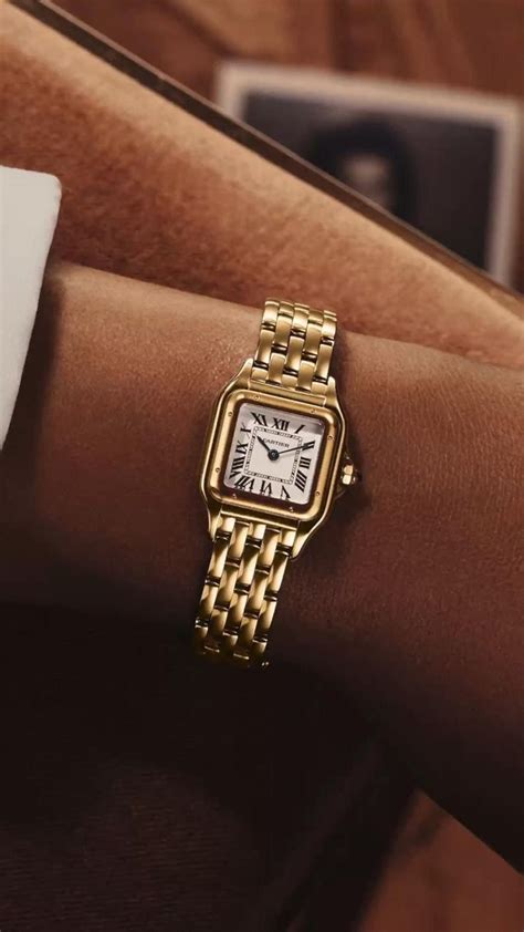 women's gold watch cartier dupe